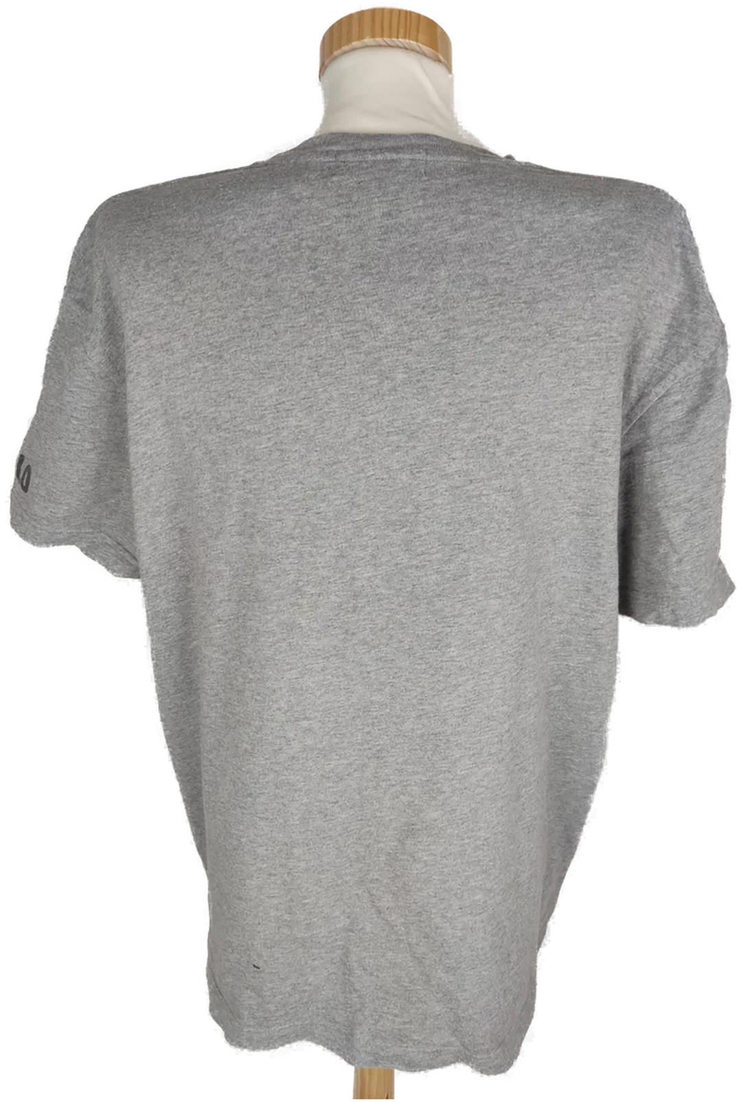 T-Shirt "by Polo Ralph Lauren", kurzarm mit V-Ausschnitt, hellgrau mit Schriftzug, Größe L – Bild 3