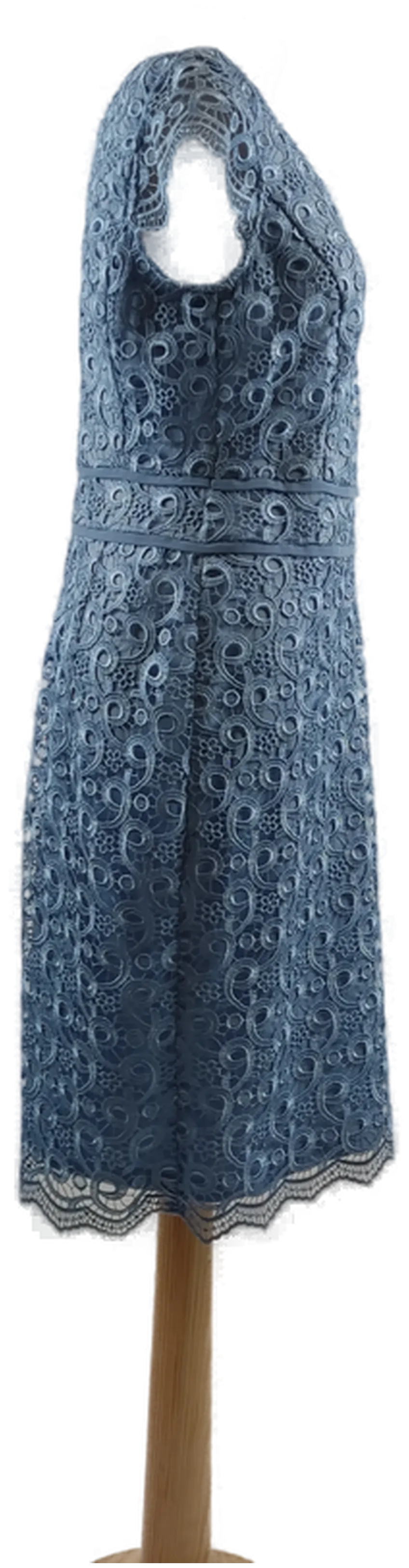 Kleid mit Spitze Hellblau  – Bild 4