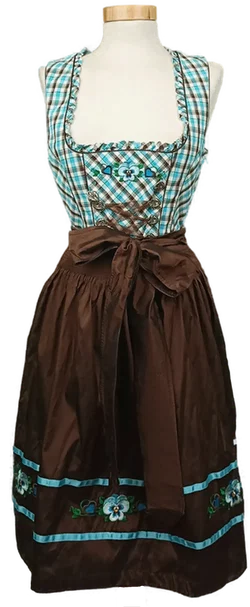 Landhaus by C&A Dirndl braun/blau/weiß Gr. S