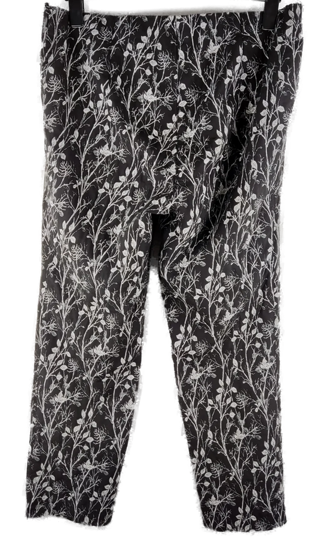 Stoffhose "Selection by Ulla Popken", mit Gummizugbund und Zipp, schwarz/weiß gemustert, Größe 48 – Bild 3
