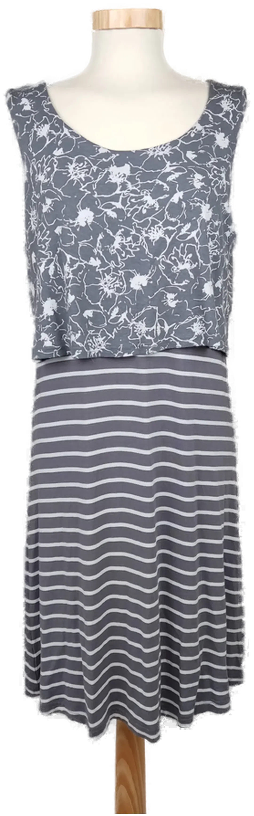Gina Benotti Damen Midikleid, weiß/grau - Gr. S  - Bild 1