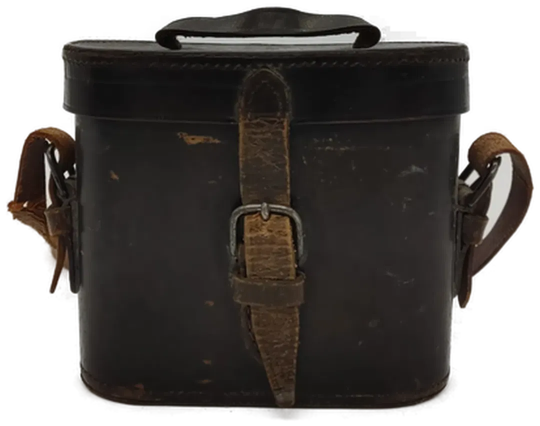 Altes Fernglas mit Ledertasche und Riemen - Bild 1