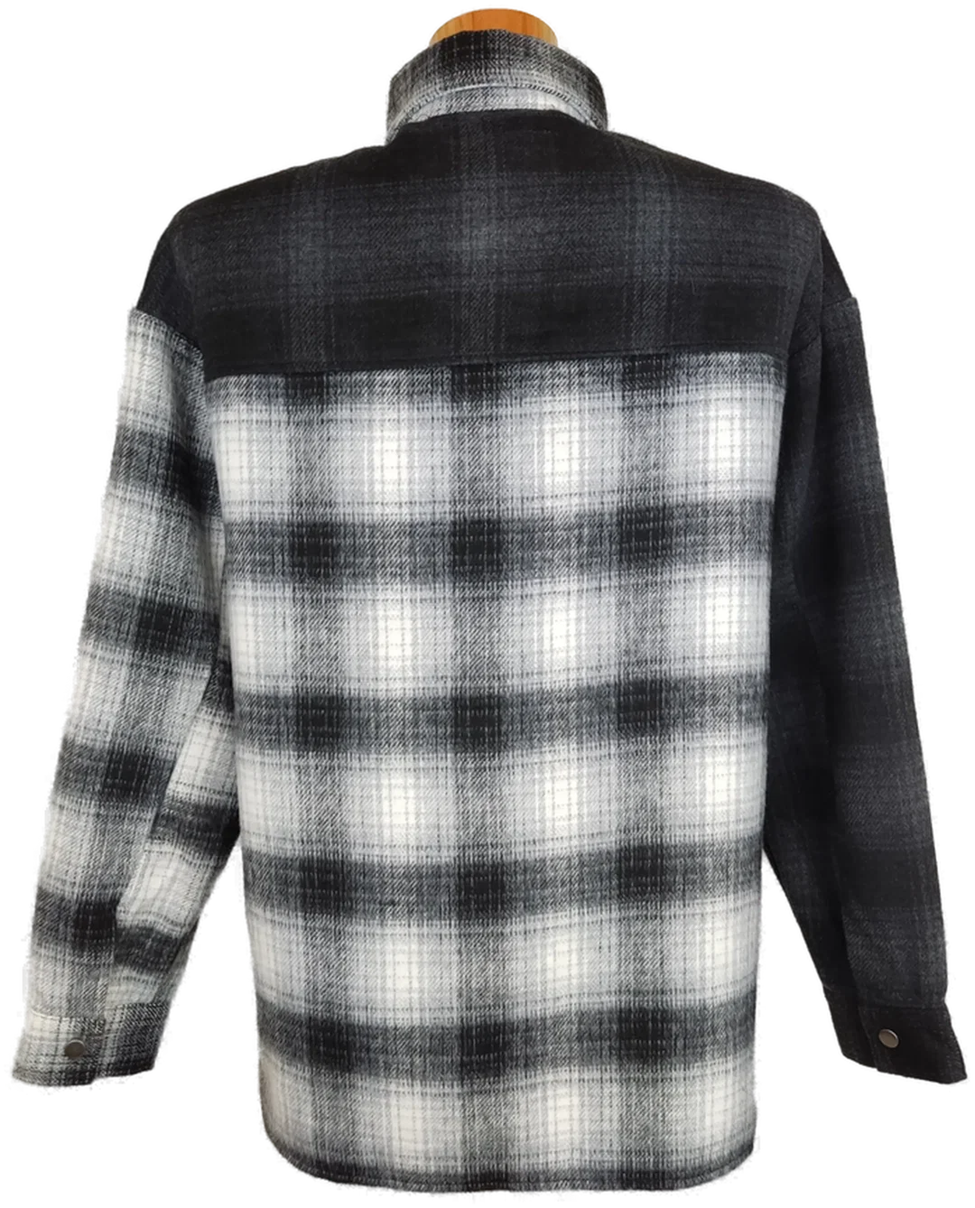 Jack & Jones Herren Hemdjacke schwarz/grau/weiß kariert - S/46 – Bild 2