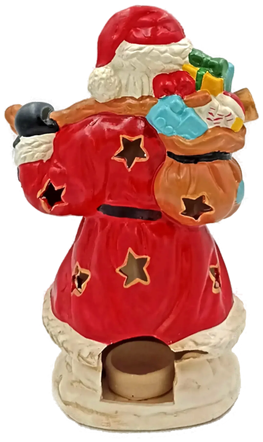  Keramik Weihnachtsmann mit Teelichthalter/Kerzenhalter – Bild 3