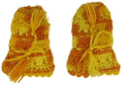 Vintage Babyoutfit handgehäkelt in Gelb/Orange - Bild 5