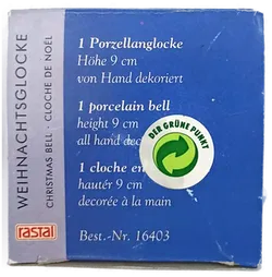 Weihnachtsglocke Porzellan weiß & bedruckt (OVP) - Bild 5