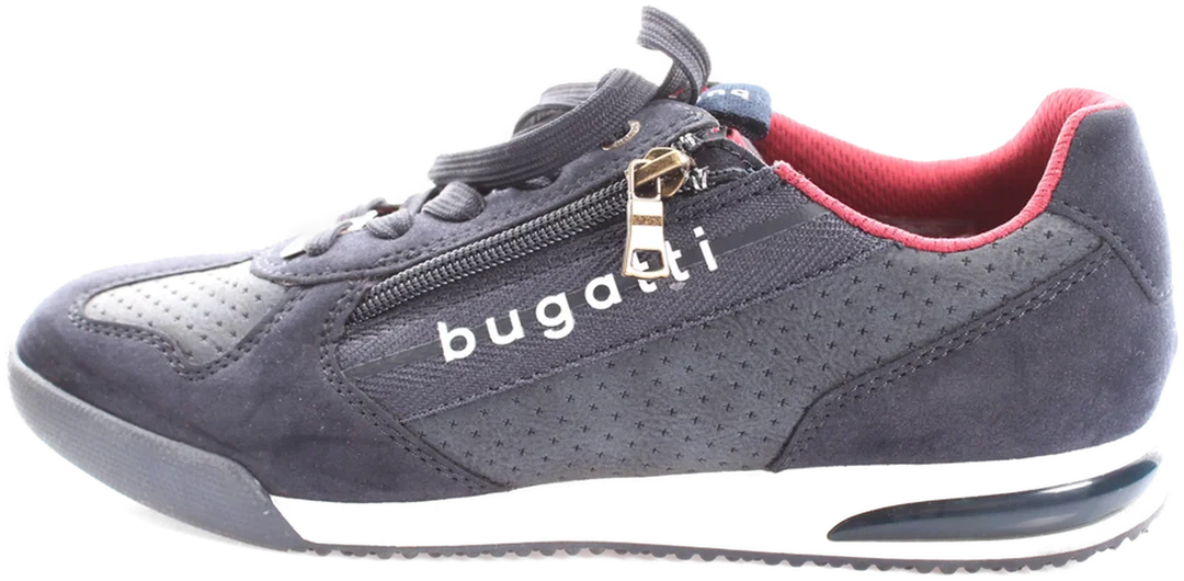 Bugatti Damen Sneaker Gr. 40 – Dunkelblau – Leder/Velours – Reißverschluss – bequem – Bild 2