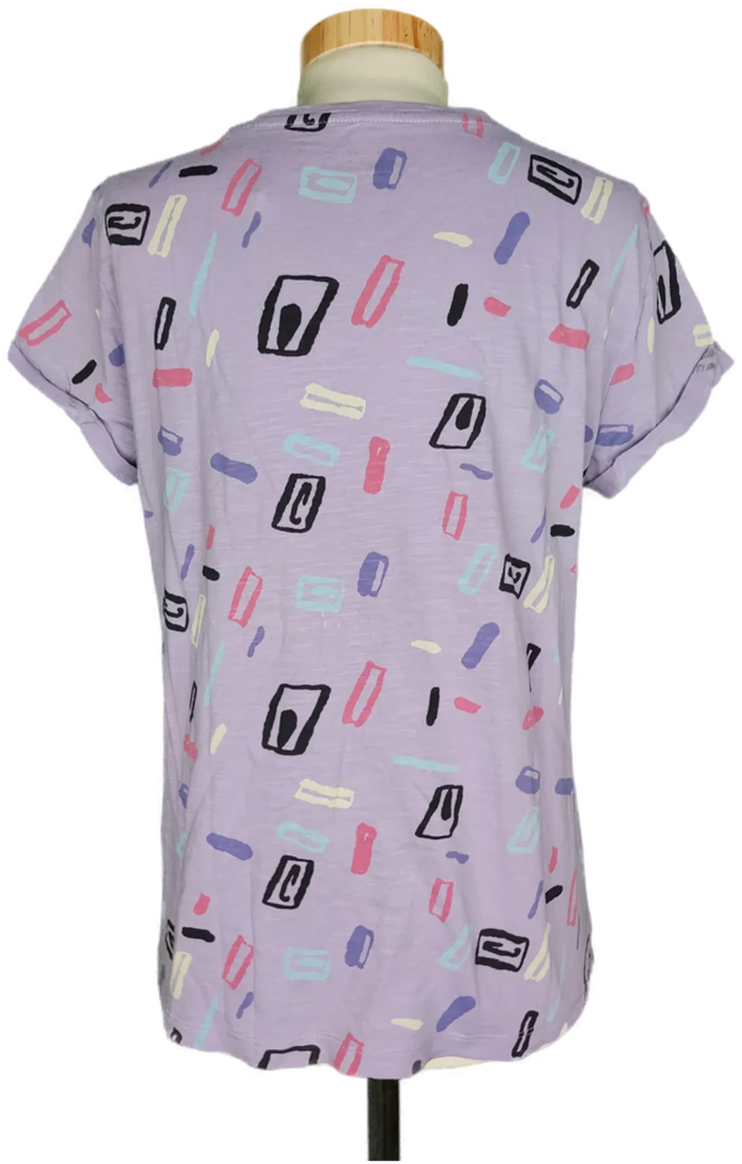 EDC Damen T-Shirt lila gemustert - S/36 – Bild 2
