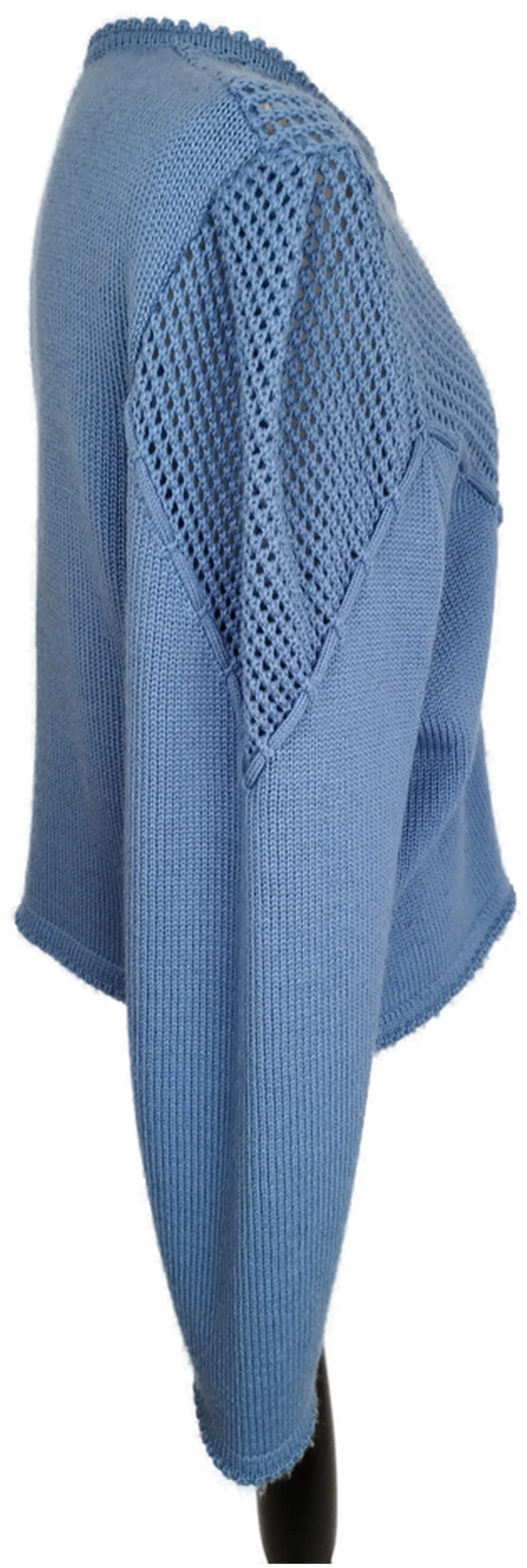 Geyer - Strickjacke hellblau Gr. M /reine Schurwolle /Vintage made in Austria  – Bild 3