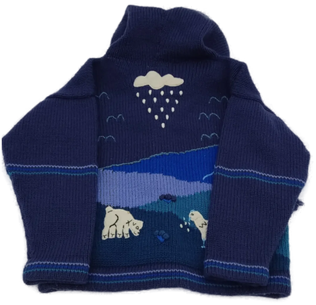 Artesanias Kinder Strickjacke Blau Gr. 6 Jahre – Bild 4