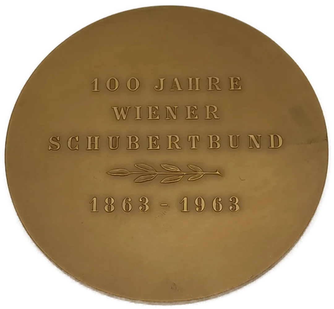 Medaille 100 Jahre Schuberbund aus dem Jahr 1963 – Bild 2