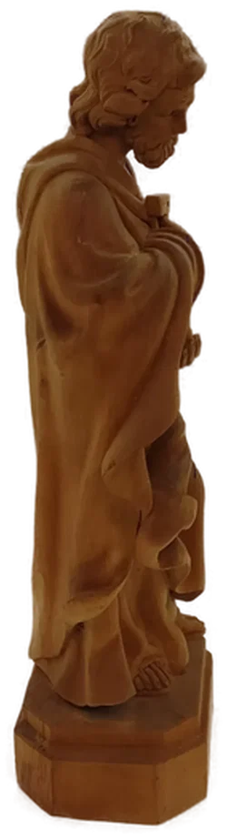 Heiligenfigur Hl. Josef als Handwerker aus Holz - Bild 2