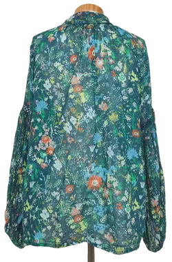 POM Amsterdam Damen Bluse, blaugrün - Gr. M - Bild 2