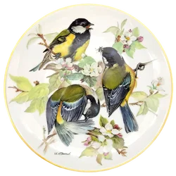 Hutschenreuther Sammelteller 1986 - „Kohlmeise“ von Ursula Band (Teller 2550 E)