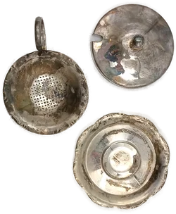 Teesieb-Set mit Schale und Deckel – Vorschau 3