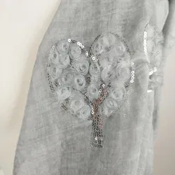 Highlight Schal mit Herz-Bemusterung - ca. 180cm - Bild 4