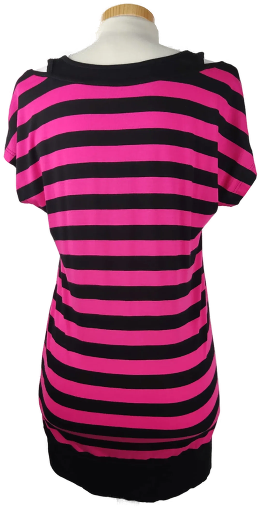 Here+there C&A Kinderkleid pink-schwarz gestreift - Gr. 170/176 – Bild 2