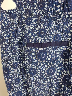 Hose, lang mit Gummizugbund, blau/weiß gemustert, Größe XL - Bild 5