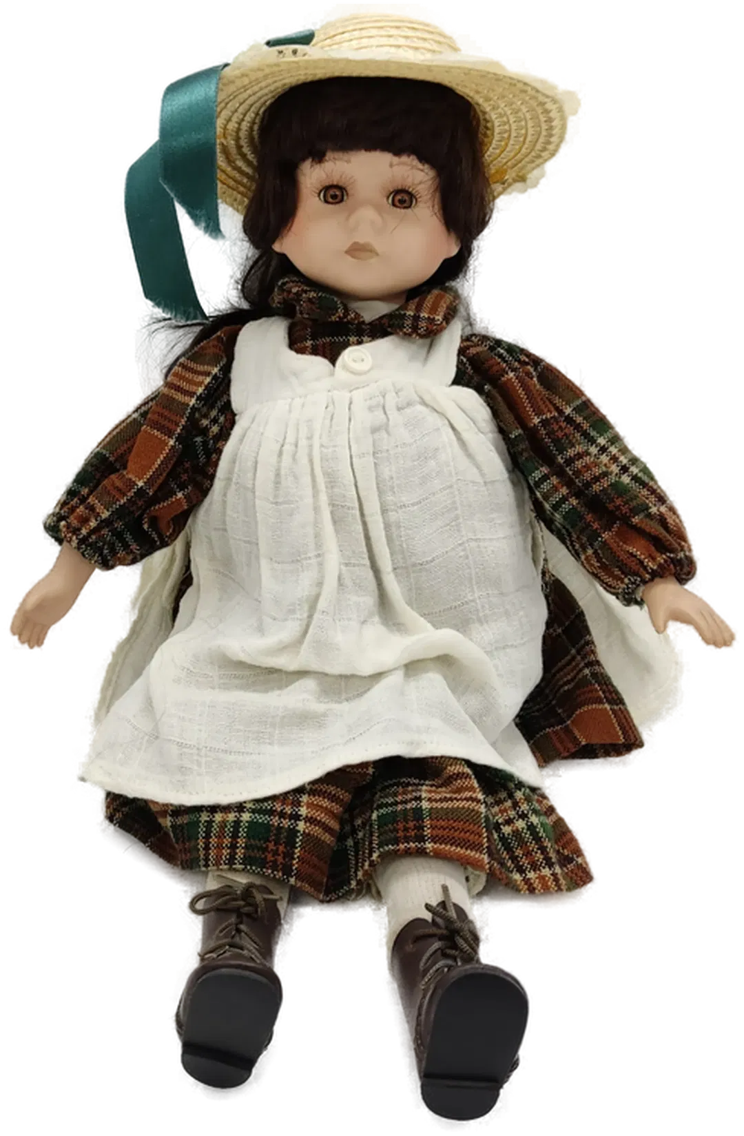 Vintage Porzellanpuppe mit Stoffkörper ca 41cm - Bild 2