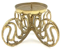 Kerzenständer aus Messing im brutalistischen Stil - Bild 2