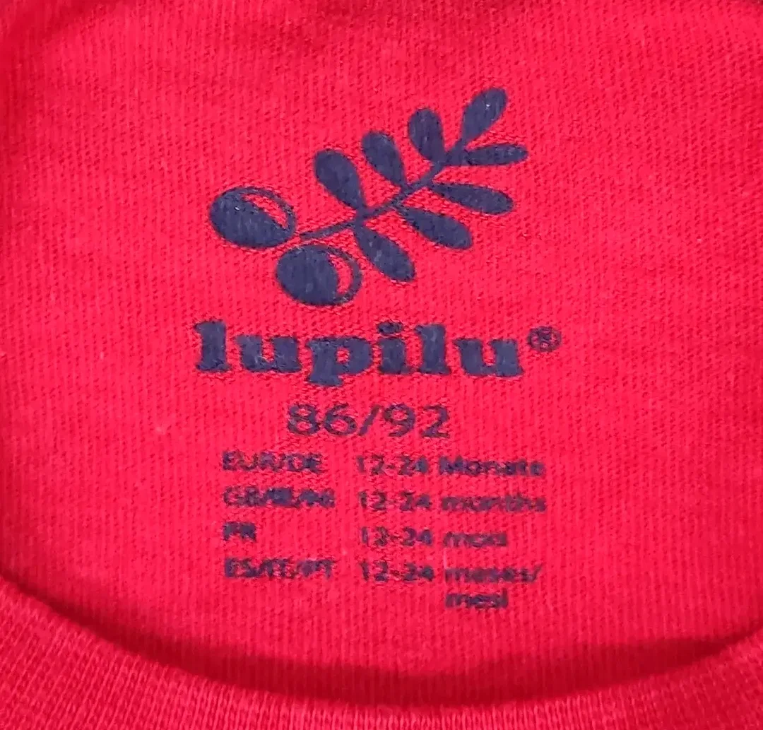 lupilu Kinder Weihnachtspullover rot gemustert Gr. 86/92 – Bild 3