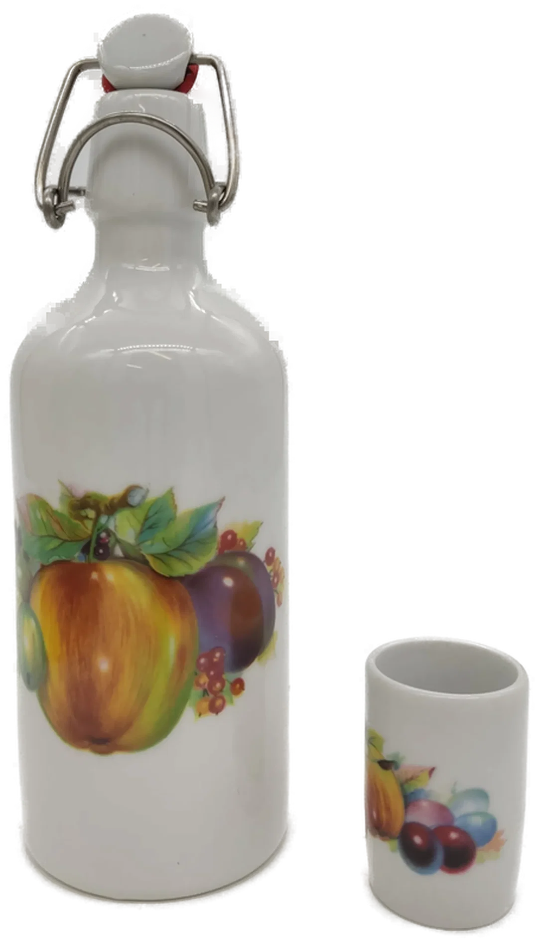 Schnapsset "Obst" 7-teilig Rösler / Tettau Keramik – Bild 2