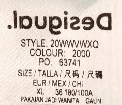 Desigual Damen Maxikleid schwarz mit Schmetterlinge Gr. XL – Bild 5