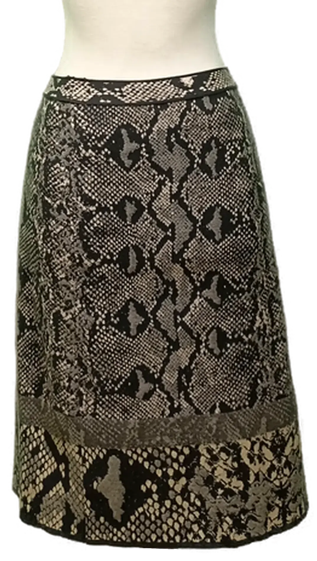 Marc Cain Damen Midirock Schlangenprint grau/weiß Gr. XXL - Bild 1