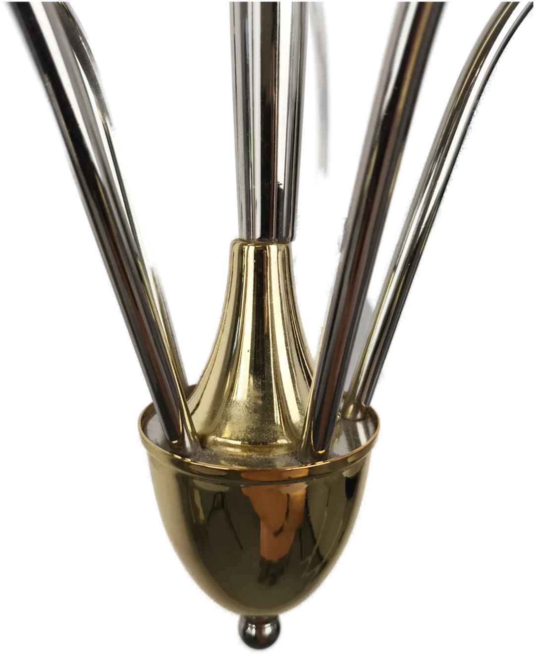 Deckenlampe, Luster 5-flammig, Messing/Glas – Bild 4