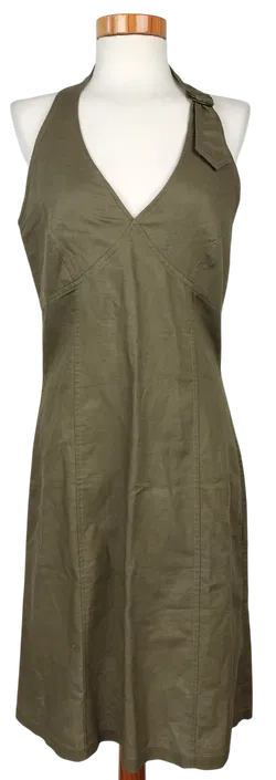 H&M Damen Midikleid, oliv - Gr. M  - Bild 1