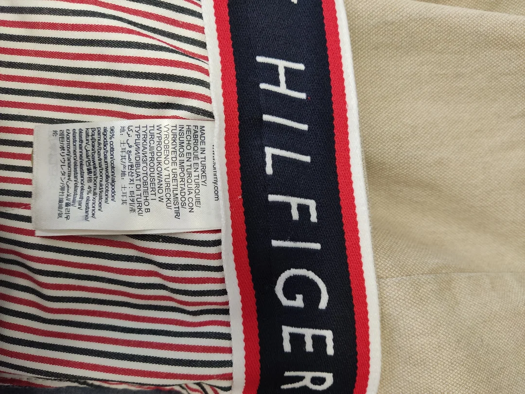 Herren Baumwollhose Tommy Hilfiger Beige W38 | Zeitloser Stil – Bild 3