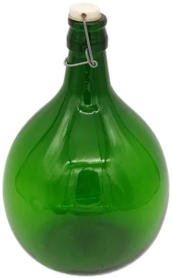 Grüne Vintage-Ballonflasche mit Bügelverschluss - 5 Liter - Bild 2