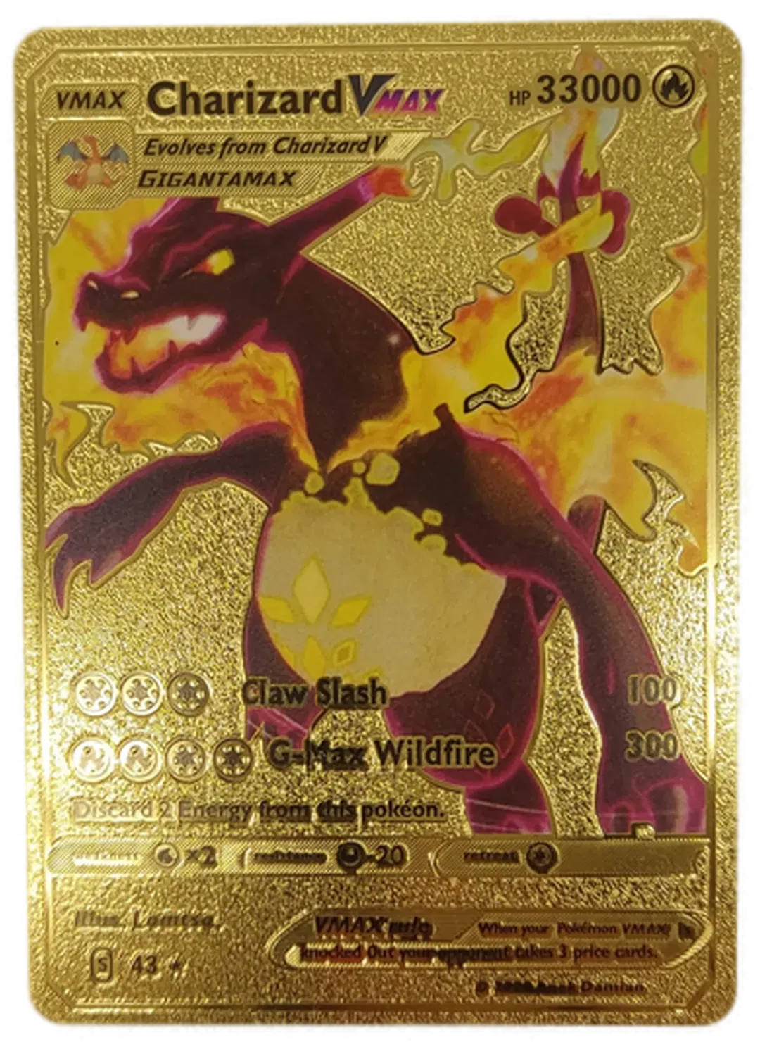  Pokémon Sammelkarte Goldfolie Charizard Vmax - Bild 1