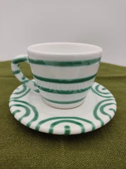 Gmundner Keramik Espresso-Set Grün Geflammt | Geschenkbox - Bild 8