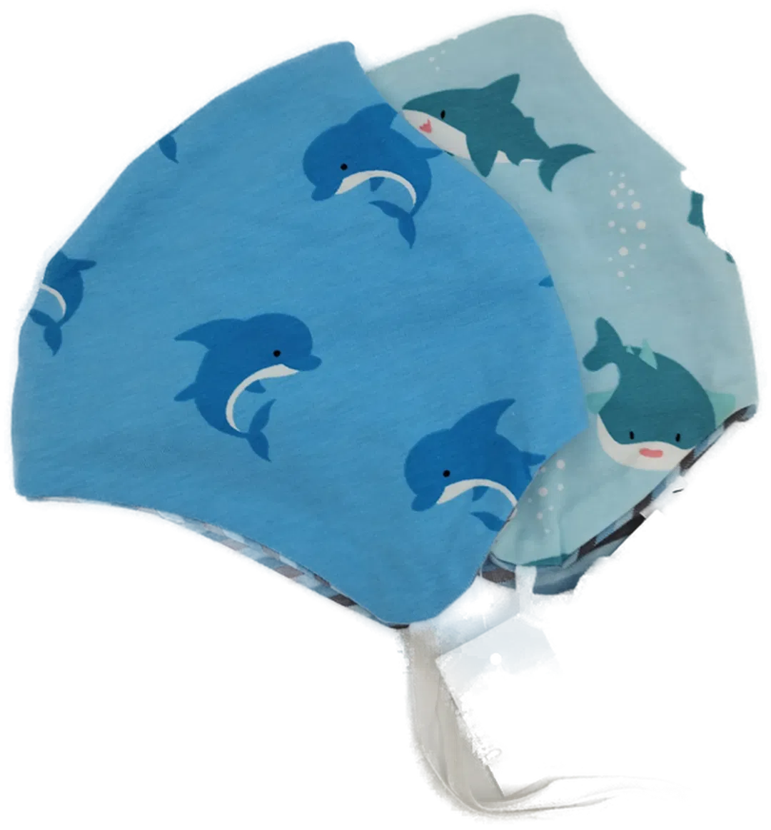 Newborn 2er Set - Mütze mit Band Gr. 38/40 - Bild 1