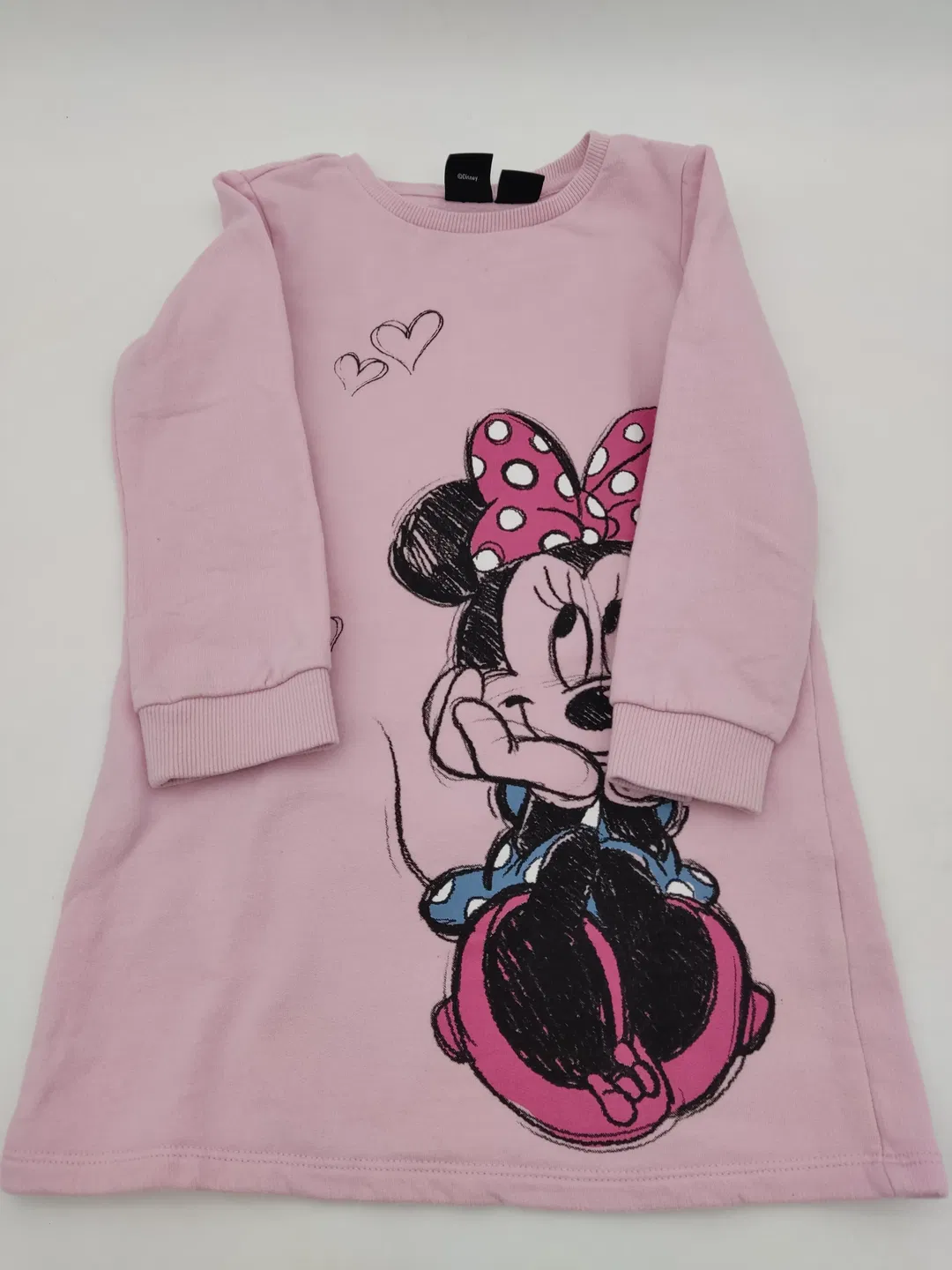 Minnie Mouse Kinder Sweater Kleid rosa Gr. 104 - Bild 1