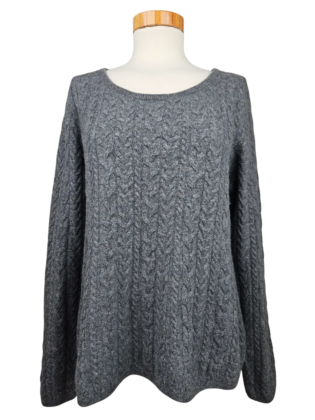 Garnet Hill Damen Pullover (Kaschmir), grau - Gr. M - Bild 4