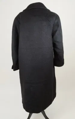 Mohair Mantel schwarz - Gr. 40 / reine Schurwolle - Bild 4