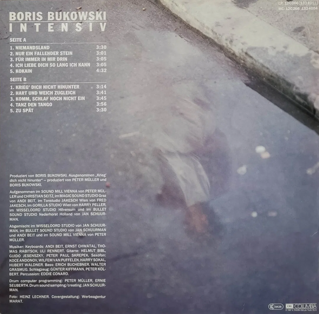 LP Vinyl Boris Bukowski "Intensiv" – Bild 2