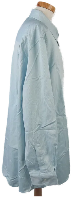 Charles Vögele Herrenhemd langarm blau gestreift - Gr. 47/48 - Bild 2
