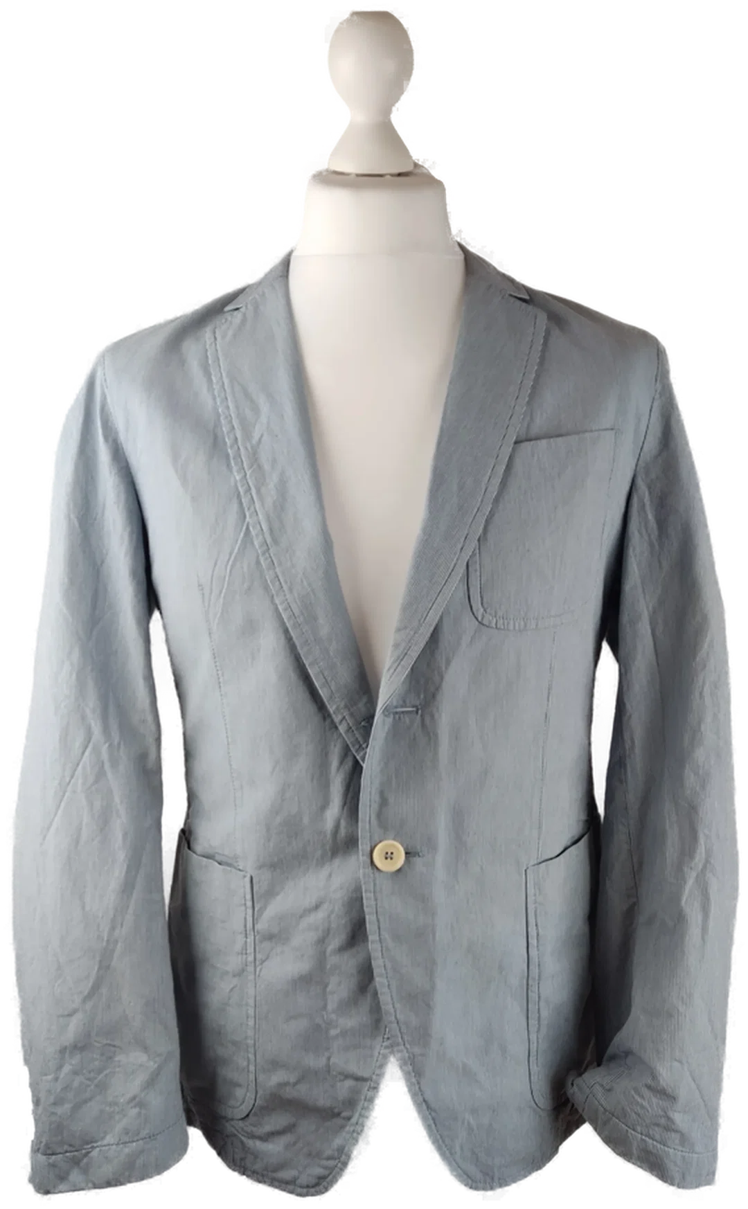 Herren-Sakko Sonstige Gestreift Baumwolle Gr. 48 | Zeitloser Klassiker - Bild 4