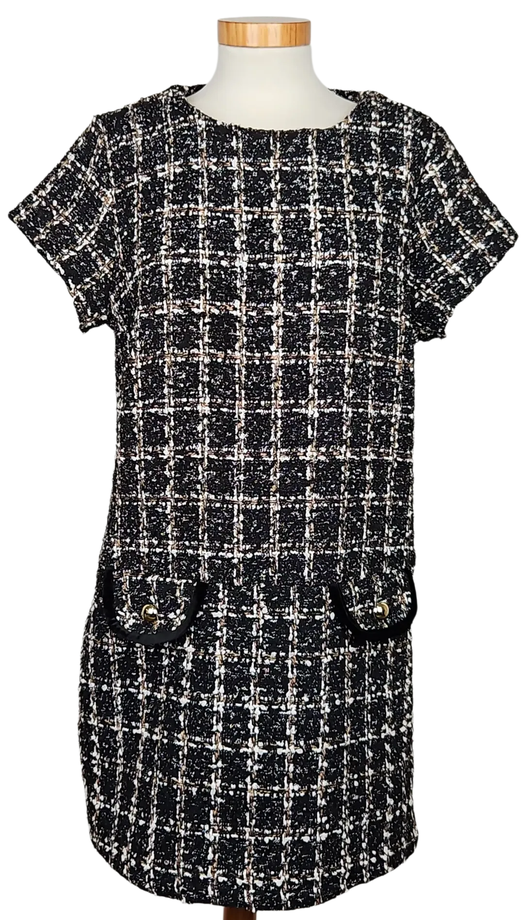 COLLOSEUM Damen Midikleid, schwarz - Gr. L  - Bild 1