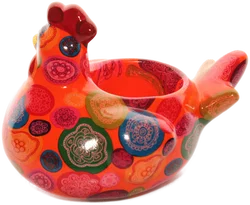 Pomme Pidou Huhn „Henriette“ bunt – Keramik Dekofigur mit Originalverpackung - Bild 2