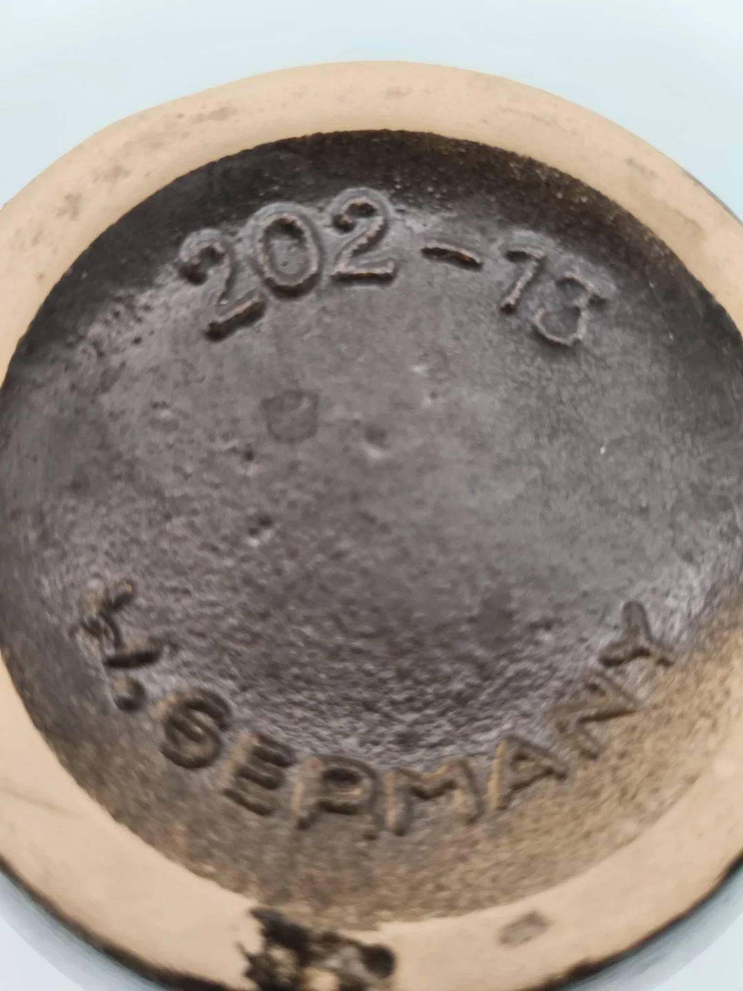 Keramikvase, erdfarben, 70er, Scheurich West Germany, Vintage – Bild 2