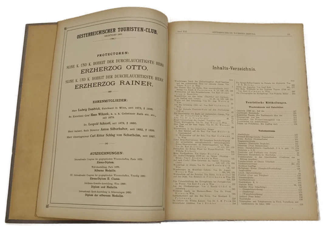 Buch Österreichische Touristen Zeitung Band 1899 XIX  und 1901 XXI – Bild 6