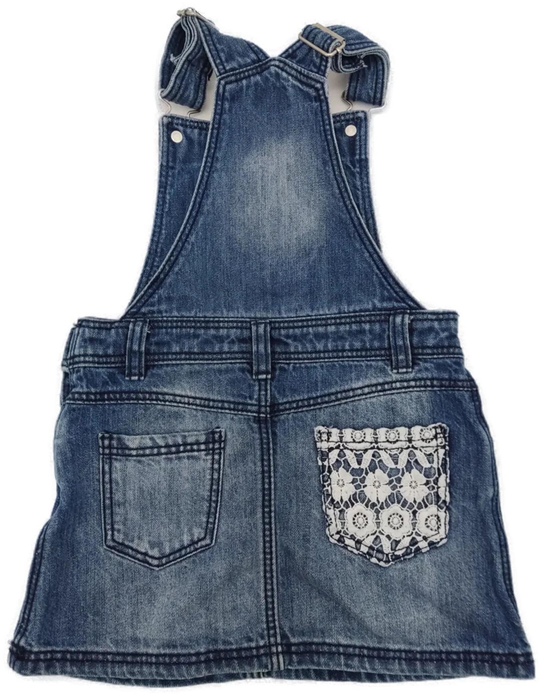 F&F Kinder Jeans Latzkleid blau Gr. 2-3 Jahre – Bild 3