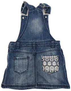 F&F Kinder Jeans Latzkleid blau Gr. 2-3 Jahre - Bild 3