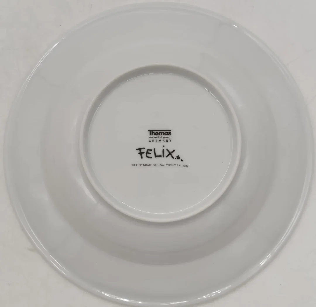 Felix Thomas Rosenthal group Suppenteller ca 23,5cm und Speiseteller ca 26cm mit Comic Hase Koch – Bild 4