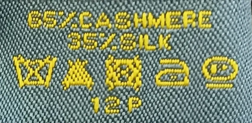 Fendi Damen Kaschmir-Seide Schal schwarz/braun gemustert  – Bild 3