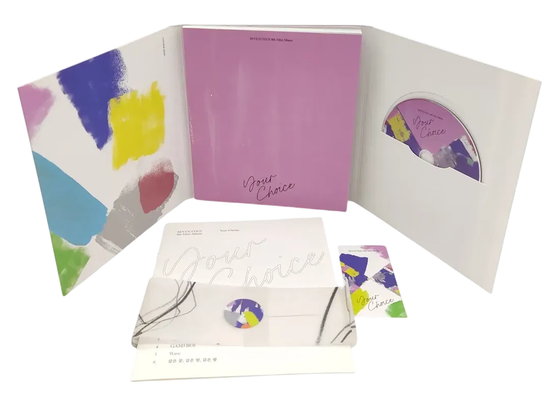 K-Pop - Seventeen - 8th Mini Album - YOUR CHOICE - Fotobuch, Lyric Book, Sticker, Audio CD in Papierhülle mit Manschette - Bild 1